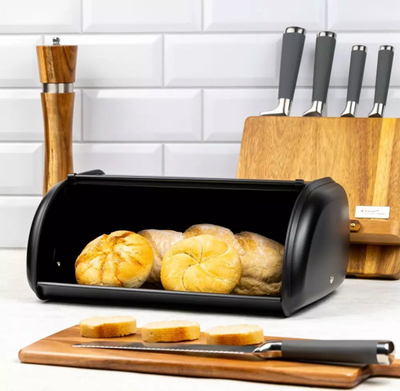 Kuti buke KingHoff KH-1723, çelik inox, 36 x 24 x 15 cm, e argjendtë