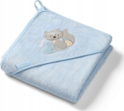 Peshqir banje Babyono, bambu, 100 x 100 cm, blu