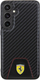 Këllëf telefoni Ferrari PU Bottom Carbon Leather për Samsung Galaxy S24 Plus, lëkurë karboni, i zi