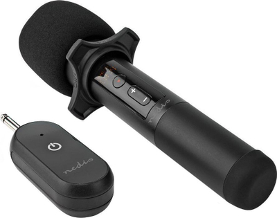 Mikrofon wireless UHF K8, sistem dore, marrës i vogël portativ 6.35mm, rreze 50m, ngjyrë e zezë