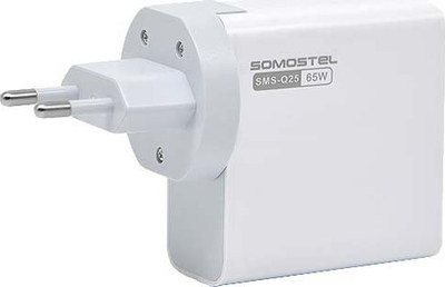Karikues rrjeti Somostel SMS Q25, 65W, PD USB Type C QC3.0, i bardhë