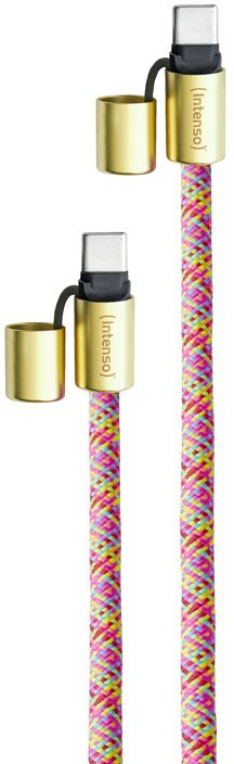 Varëse telefoni me kabllo USB C Intenso, 1.65m, USB 3.2 Gen 2 60W, Neon Mix