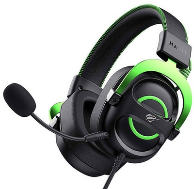 Kufje gaming Havit H2002E, 3.5mm, me mikrofon, jeshile