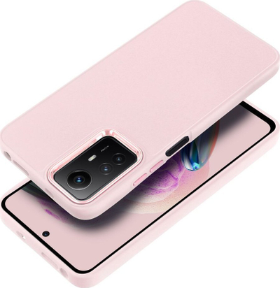 Mbrojtëse telefoni FRAME për Xiaomi Redmi Note 12S, PU TPU, rozë e çelët