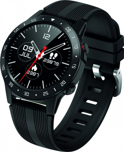 Smartwatch Maxcom FW37 Argon, ekran IPS me prekje, Bluetooth 5.0, ngjyrë e zezë