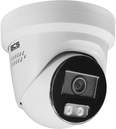 Kamerë IP dome BCS BCS-V-EIP24FCR3L3-Ai2, 4MP, NightColor AcuSense, e bardhë