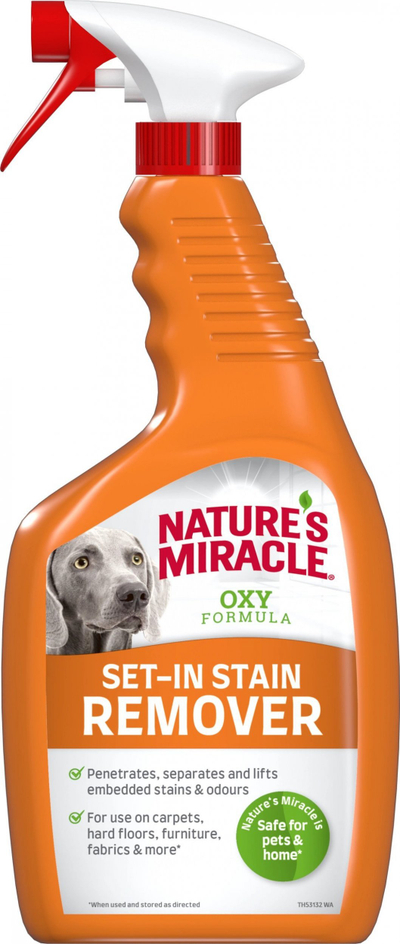 Solucion pastrimi për qen Zolux Natures Miracle Set In Oxy, heq njolla dhe erë të keqe, 709ml