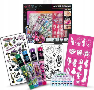 Set loje tatuazhesh Monster High, role play, shumëngjyrësh