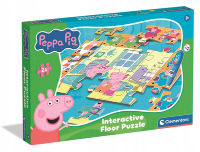 Puzzle dyshemeje interaktiv Peppa Pig, 24 pjesë, me stilolaps elektronik