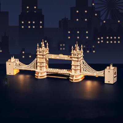 Set ndërtimi RoboTime - Tower Bridge, prej druri