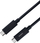 Kabllo USB C në USB C Deltaco, USB 4.0, 0.8 m, e zezë