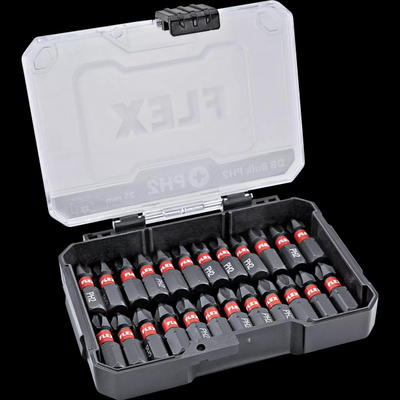 Set bitash Flex DB Bulk PH2, 25mm, kuti plastike, gri