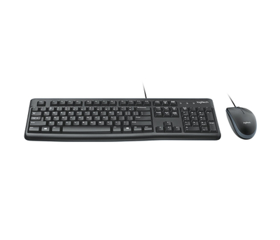 Set tastierë dhe mi Logitech MK120, me kabllo USB, i zi