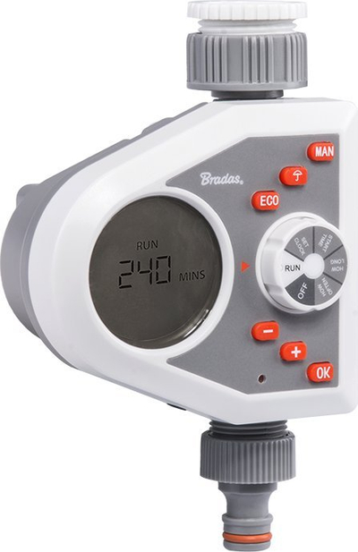 Kontrollues uji për kopsht Bradas Electronic Garden Controller 1-WAY, elektronik, 1 dalje, gri