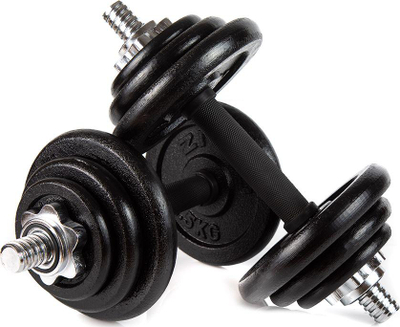 Сет рачни тегови Zipro Dumbbell, 12 делови, црни