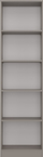 Raft librash Clay Bookcase, 50 x 182 x 30 cm, 5 rafte, ngjyrë argjile