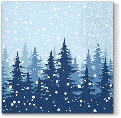 Peceta letre Christmas SDL097200, 33x33cm, 3-shtresore, blu