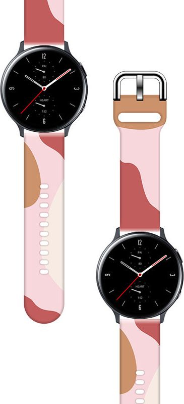 Рип Моро за Самсунг Галакси Воч 42mm, силикон, камуфлажен дизајн, розова беж