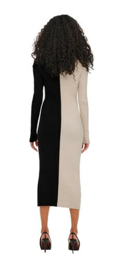 Fustan ONLY ONLBLOCK Bodycon Fit, i zi/bezhë
