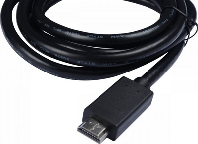 Kabllo video V7 DisplayPort në HDMI, 2m, i zi