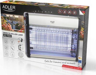 Llampë kundra insekteve Adler AD7959, 150 m², LED, e zezë