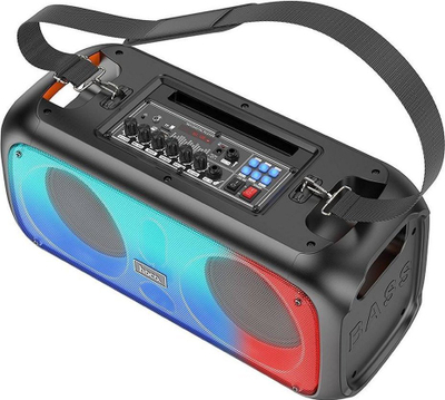 Altaparlant Bluetooth Hoco BS54, boksi i festave me mikrofonë, bateri rikarikueshme 3 orë, i zi