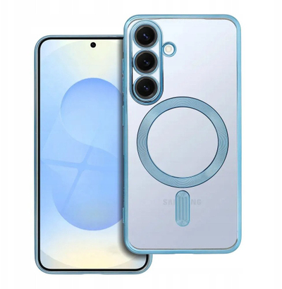 Mbrojtëse telefoni Electro Mag për Samsung S25, rrumullak me MagSafe, blu