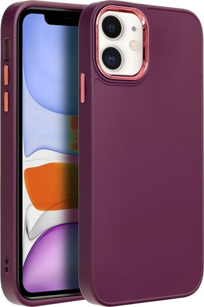 Klloçkë kornizë për telefon iPhone 11, TPU, anë të forcuara, lejla