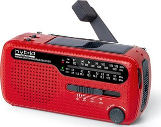 Radio emergjente Muse MH-07 DS, dinamo, panel diellor, e kuqe