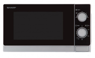 Furrë mikrovalë Sharp R-200(IN)W, 20L, 800W, ngjyrë argjendt metalik