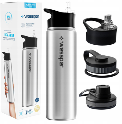 Termus Wessper Activemax Steeline, 0.7L, çelik inox, argjendtë