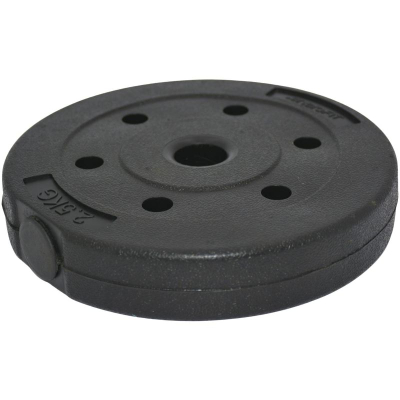 Disk peshe EB Fit 2.5 kg, beton, diametër 28 mm, i zi