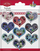 Stickerë 3D për Krishtlindje Titanum Hearts, me figura, me simite që shkëlqejnë