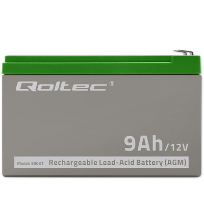 UPS Qoltec 53031, 12V 9Ah, plastik, i zi