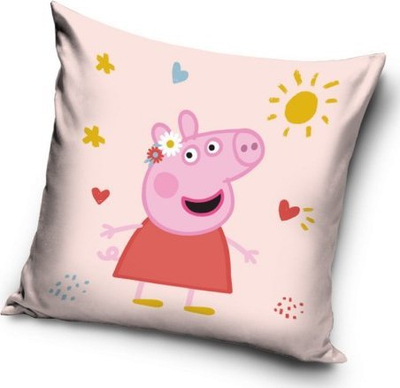 Jastëkore Peppa Pig, 40x40cm, kadife e butë, rozë