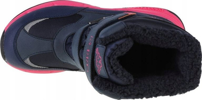 Çizme dimri për kalamaj Kappa Tex T 260903T-6722, që s’i zë uji, me shirit Velcro, navy me rozë, nr 40