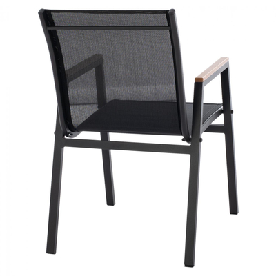 Karrige alumini Shyla textilene & polywood 53×67×86 cm (HM5697.11)