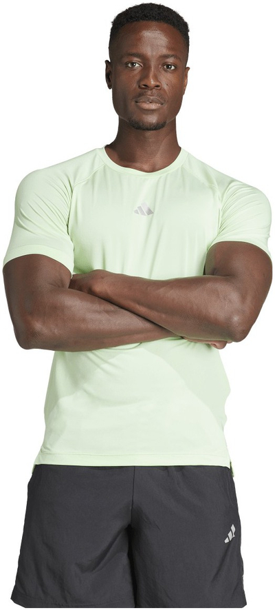 Тренинг маица Adidas Gym+ Training Tee, AEROREADY, за мажи, светло зелена