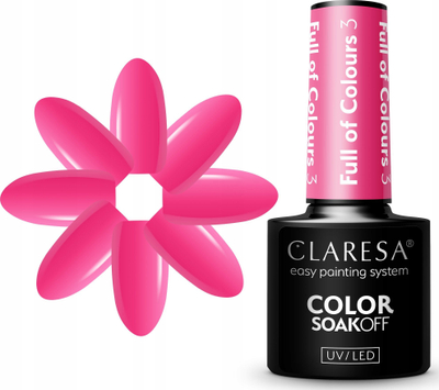 Llak hibrid për thonj Activeshop Claresa Full of Colours 3, 5g, rozë