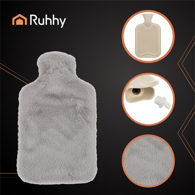 Шише за топла вода Ruhhy 26384, 3,5 L, со навлака од плюш