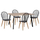 Set tavolina me karrige 5-pjesësh  HM11038, zezë