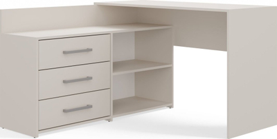 Tavolinë këndi për zyrë Desk DANA KASHMIR, me 3 sirtarë, në formë L, ngjyrë cashmere