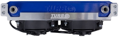 Ftohës vaji TurboWorks Race, 15 rreshta, 2 ventilatorë 5", blu