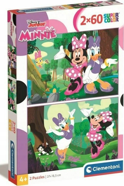 Puzzle Clementoni 24815 Disney Minnie Mouse, 2 x 60 copa, për kalamaj 4–6 vjeç, shumëngjyrësh