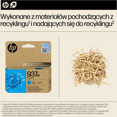 Ngjyrë printeri HP 937e EvoMore, e kaltër