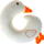 Jastëk udhëtimi Adar Goose Travel Pillow, ergonomik, prej materiali të butë, gri