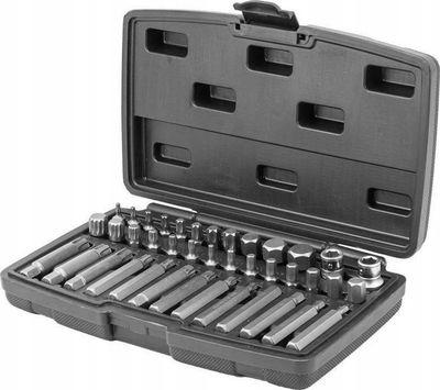 Set bitash Rockforce 4401, Torx Hex Spline, 40 copë, në kuti plastike