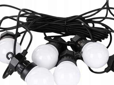 Girlandë dekorative LED për kopsht, 10 llamba, 5 m, IP44, me timer