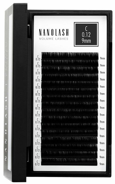 Qerpikë të rremë Nanolash Volume Lashes 012 C, 9mm, të zinj