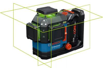 Lazer linjash Bosch GLL 18V-120-33 CG Professional, 3 plane, IP65, me Laser Target në L-BOXX